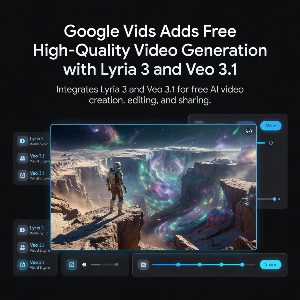 Google Vids Adds Free High-Quality Video Generation with Lyria 3 and Veo 3.1