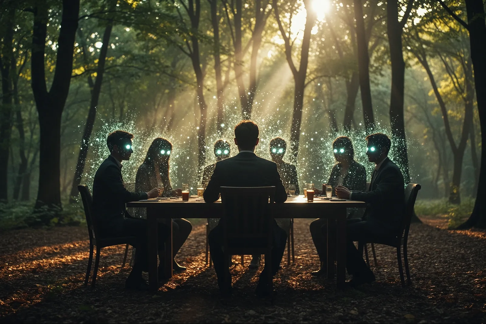 An AI agent playing a social deduction game with human players.