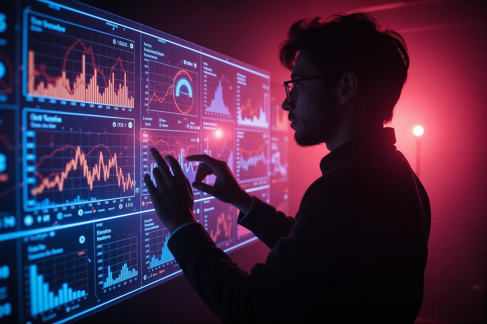 A graph showing a sharp drop in the cost of AI-powered analytics.