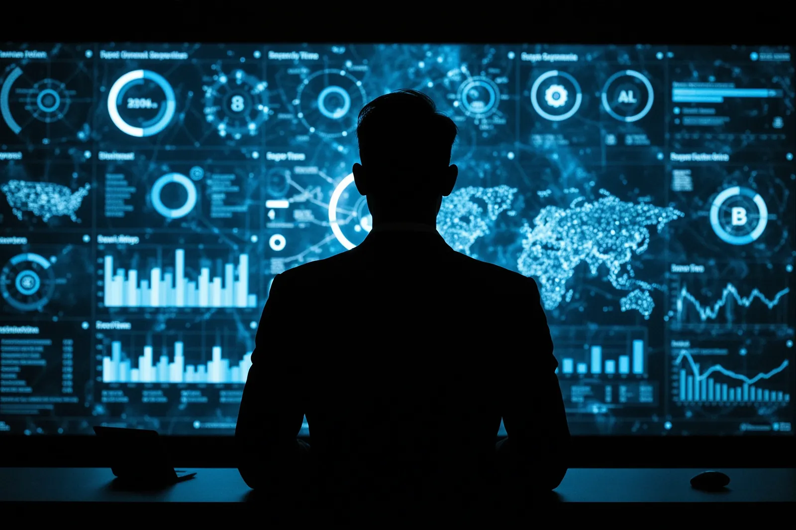 A secure digital network with advanced AI models protecting it.