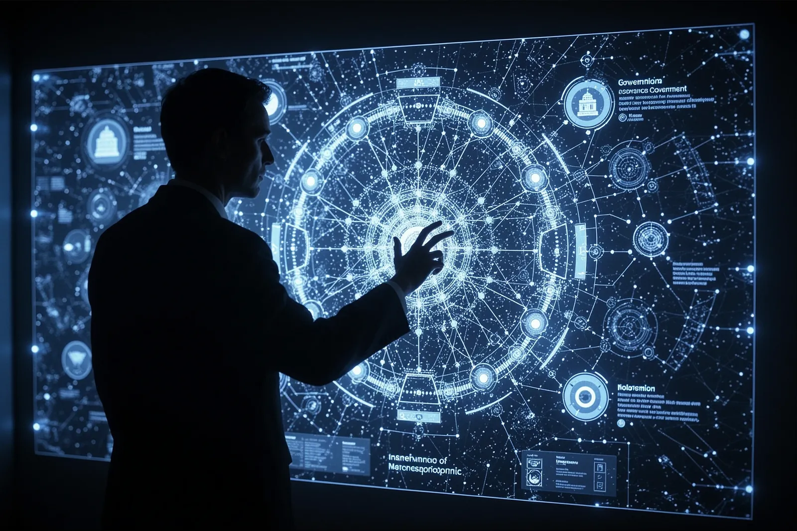 A government official reviewing AI tools and training materials.