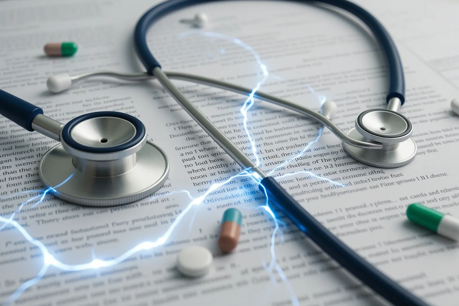 A medical professional using a computer to diagnose a patient with AI assistance.