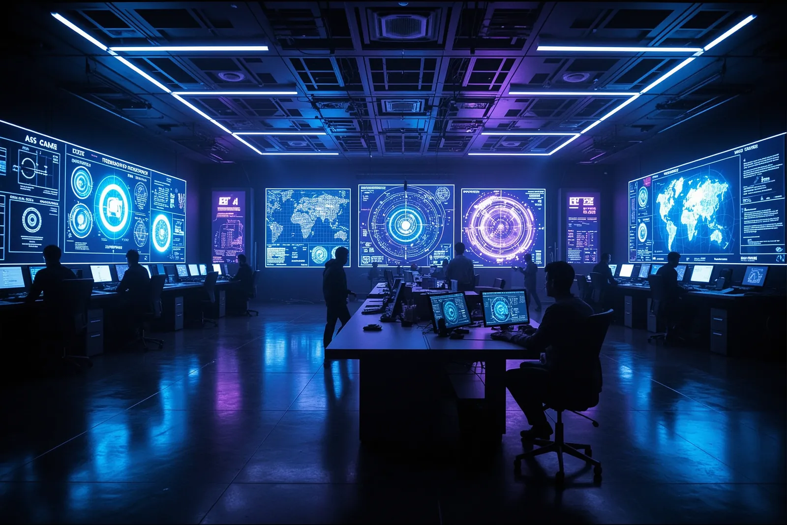 A group of tech company logos displayed together on a digital screen.