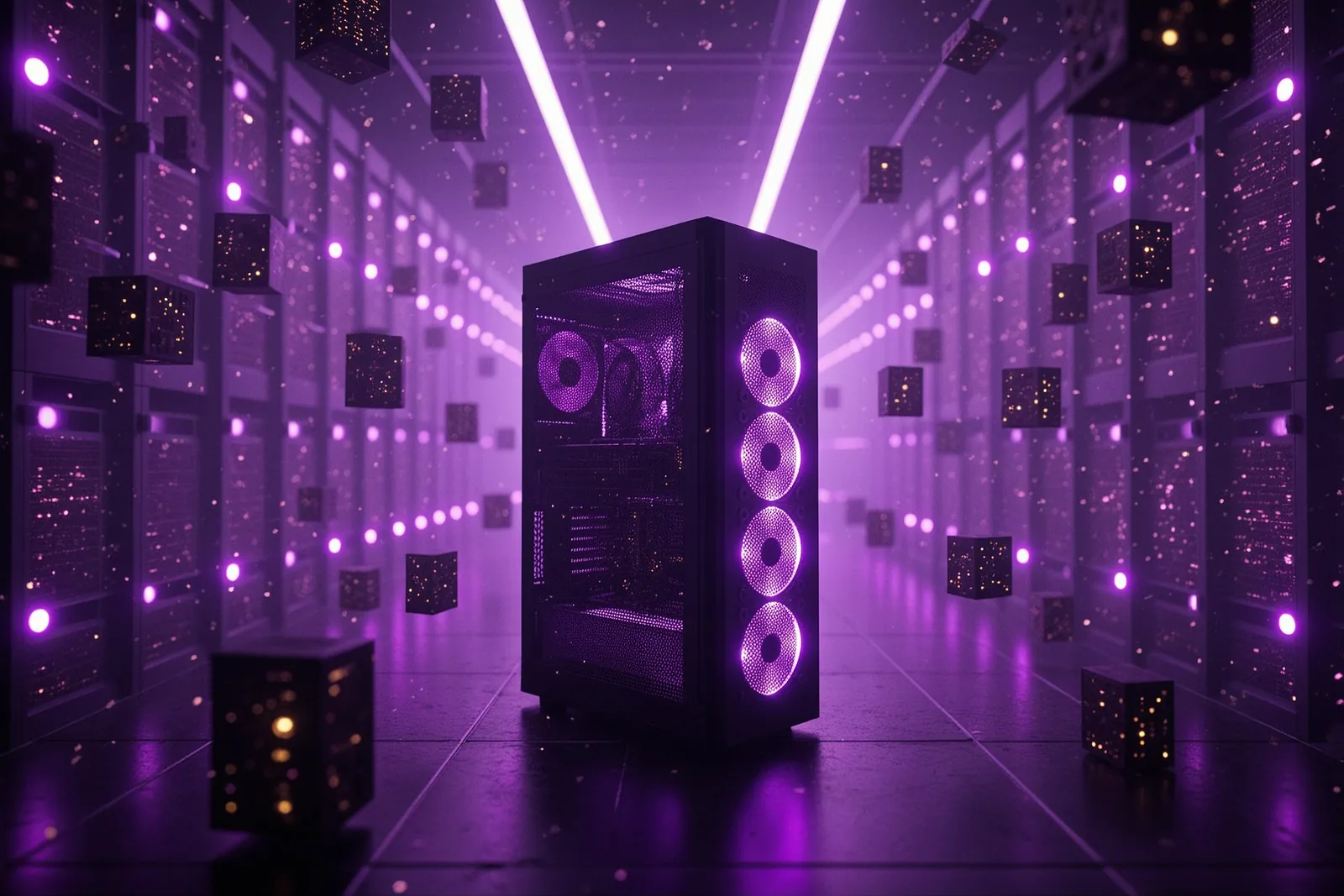 A single GPU card with advanced AI training software interface displayed on a monitor.