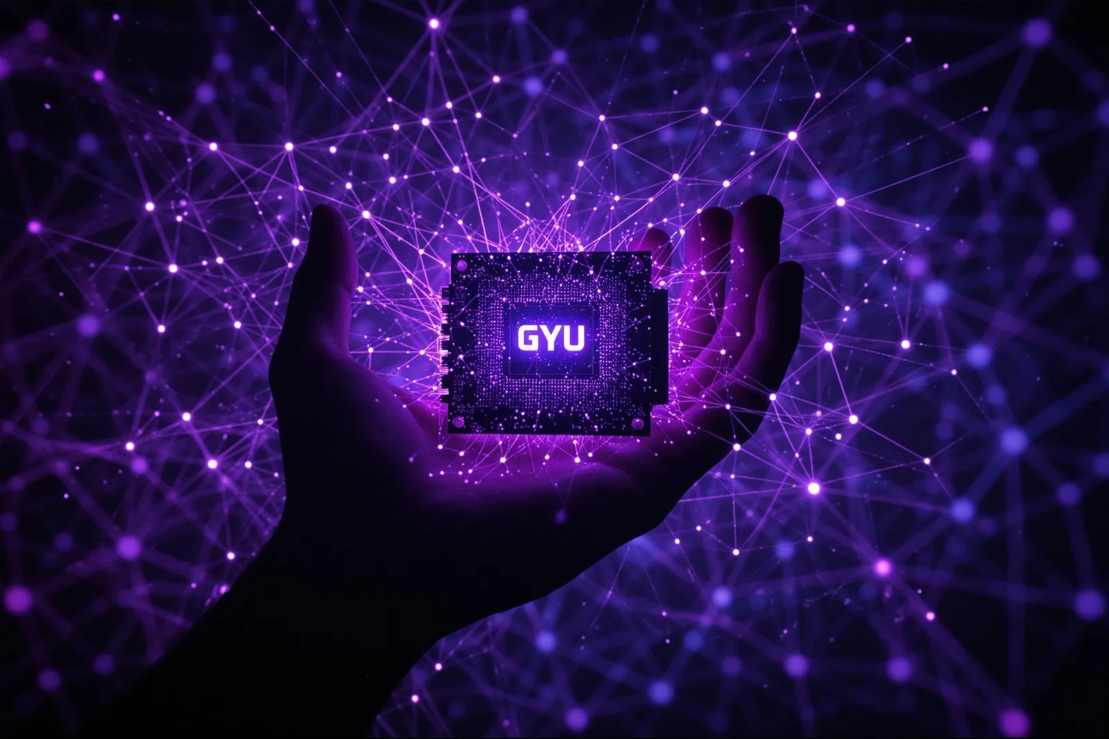 A close-up of an NVIDIA H100 GPU with a glowing blue circuit board.