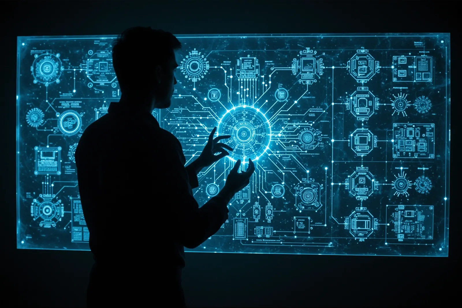 A person using a laptop to practice system design interviews with an AI tool.