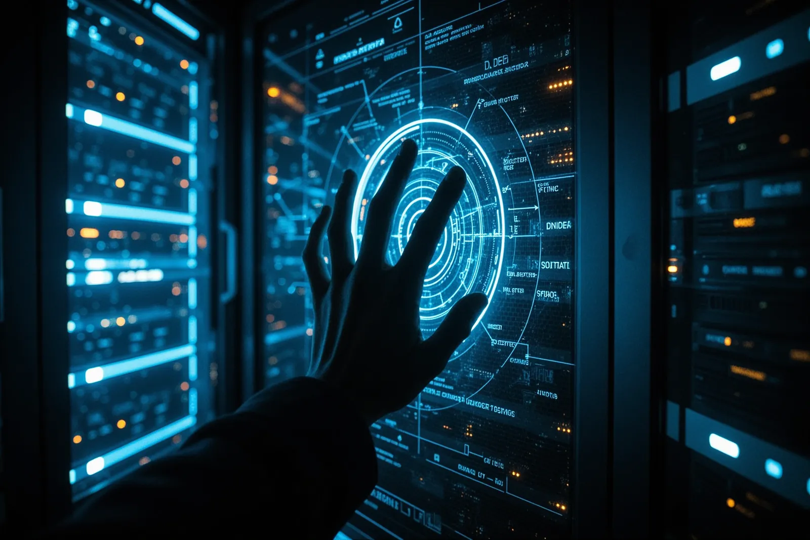 A data center with servers, illustrating Anthropic's investment in Akamai's cloud infrastructure.