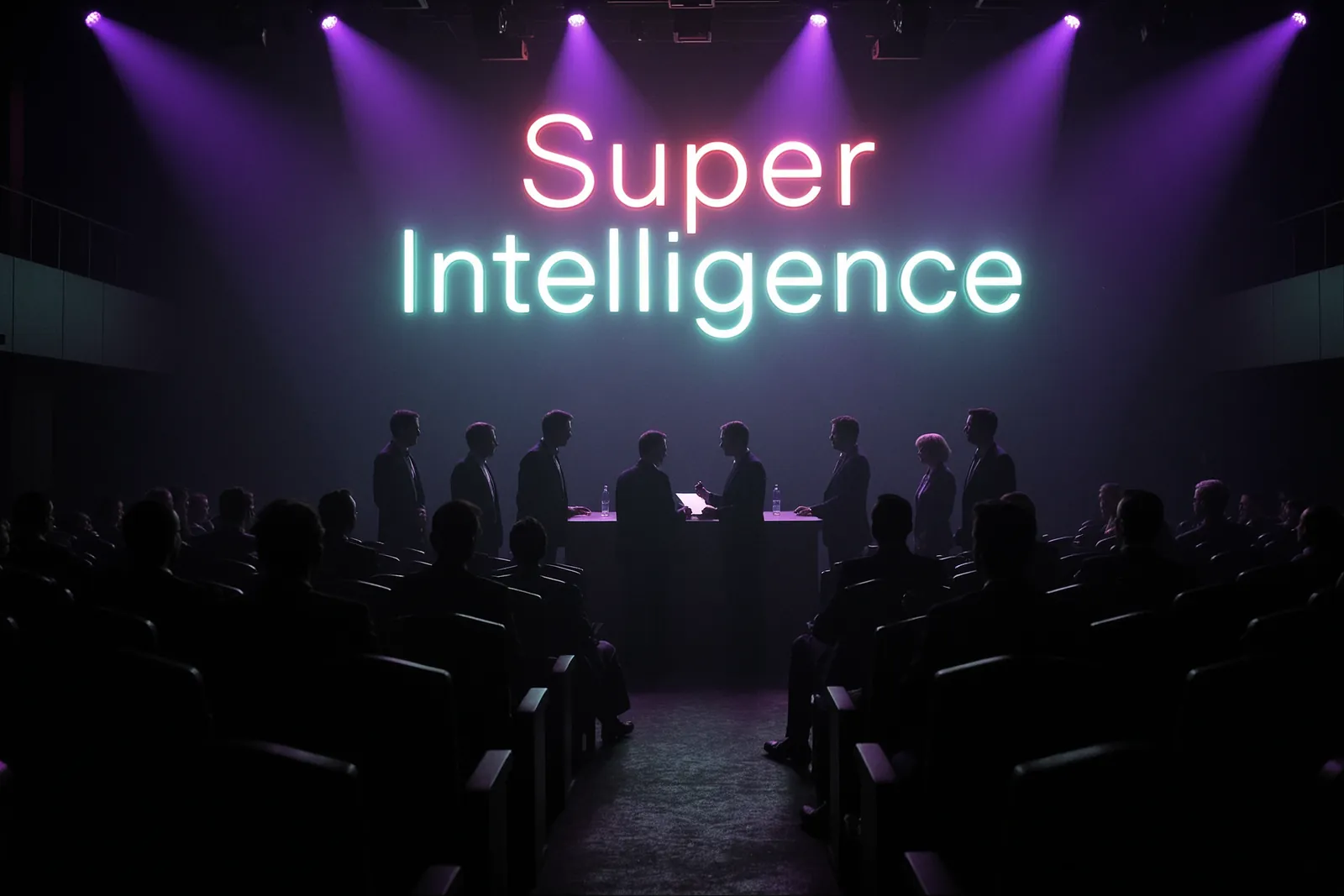 A meeting of tech CEOs in the White House, illustrating the AI safety pledge signing.