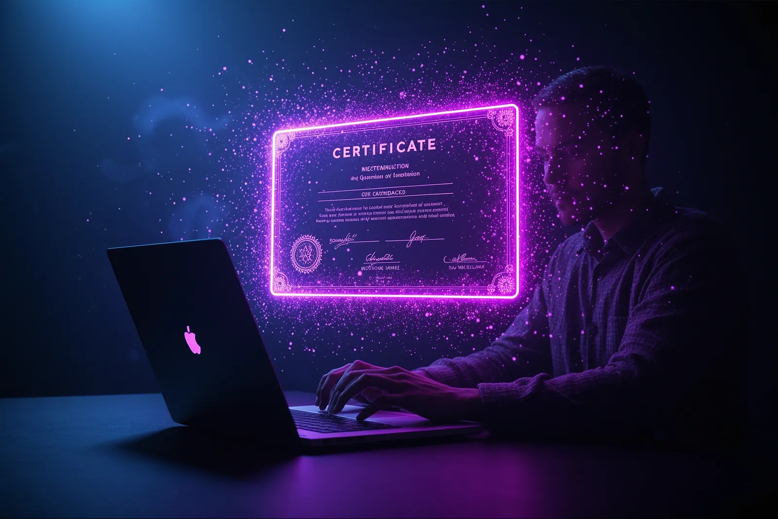 A digital illustration of a quantum-safe TLS certificate, highlighting Cloudflare's initiative.