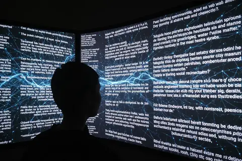 A multilingual AI model interface displaying different languages.