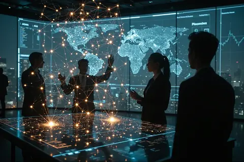 A digital simulation of economic agents interacting in a virtual market.