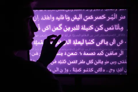 A collection of Arabic memes with annotations highlighting hate speech.
