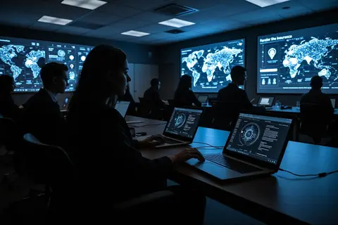 A group of employees participating in an AI training session.
