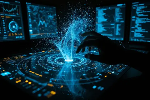 A computer screen displaying fluid dynamics simulation results with AutoFOAM interface elements.