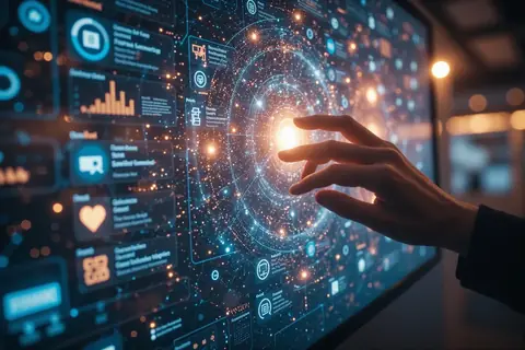 A person typing preferences into a conversational AI interface.