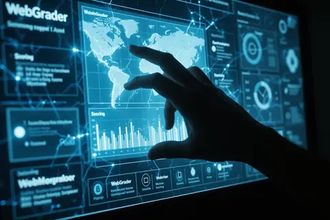 A screenshot of a website being evaluated by an AI system.