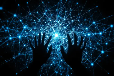 A digital illustration of an AI model's reasoning process being extracted and analyzed.