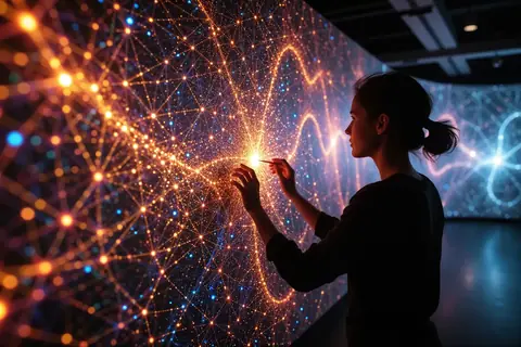 A person brainstorming ideas with the help of an AI assistant on a laptop.