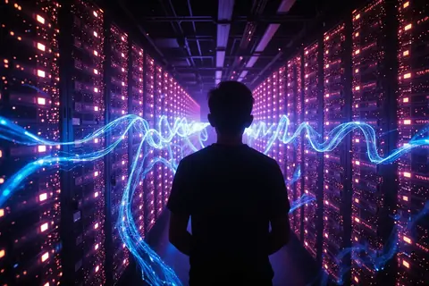 A single GPU with a glowing circuit board, symbolizing advanced AI training capabilities.
