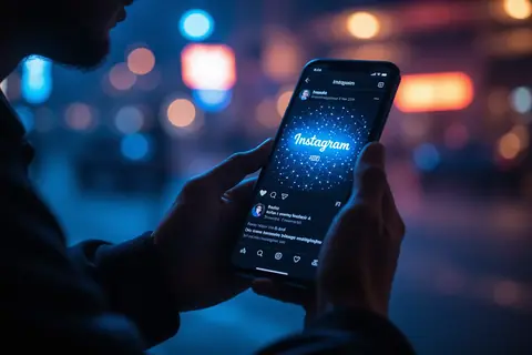 A smartphone screen displaying an Instagram post with an incorrect AI content label.