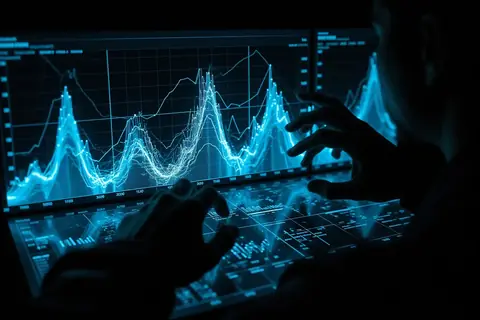 A graph showing time series data with a machine learning model overlay.
