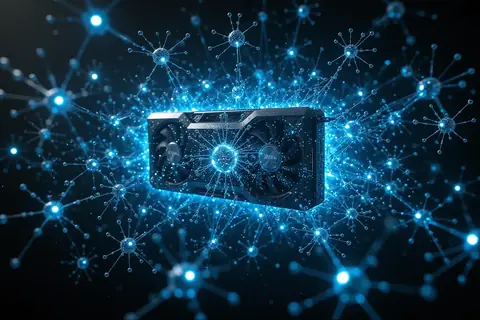 A single NVIDIA H100 GPU with a futuristic design.