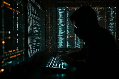 A digital illustration of interconnected AI agents, highlighting the MCP protocol vulnerability.