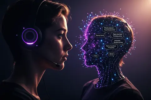 A diverse group of people using AI translation tools on their devices, illustrating Google AI's multilingual understanding.