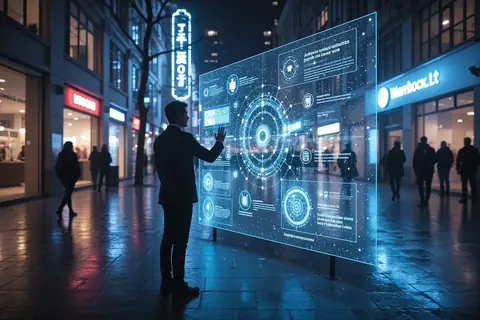 A business professional using a tablet to manage AI-powered operations, illustrating the adoption of agentic AI in EU enterprises.