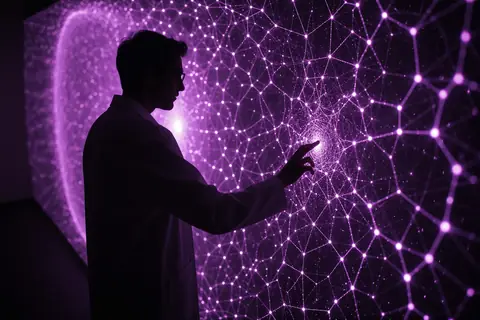 Researchers analyzing data on a computer screen, illustrating METR's access to Anthropic's operations.